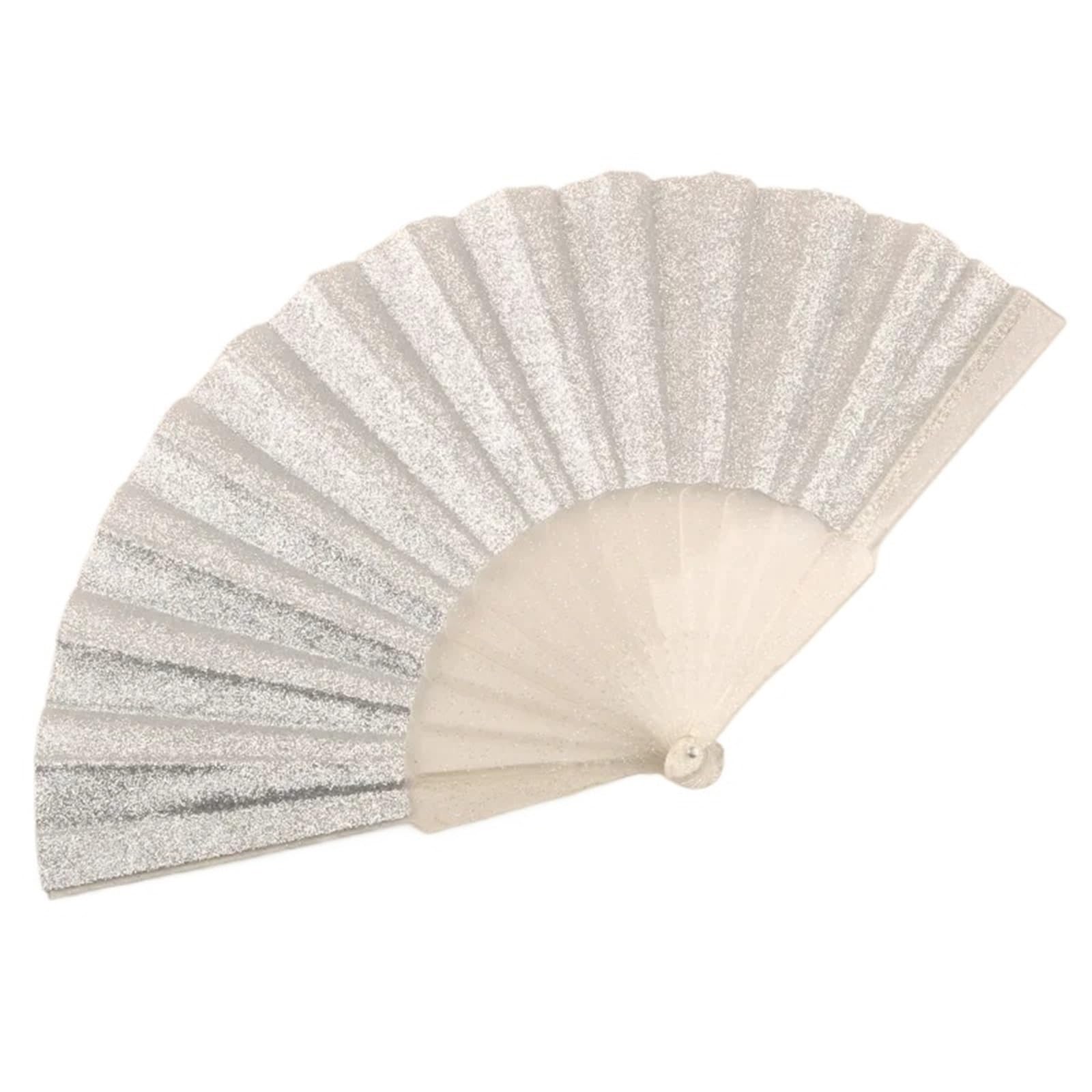 WLIHDB 10Pcs Glitter Folding Hand Fans For Women Foldable Handheld Clack For Line Dancing for Summer(Color5)