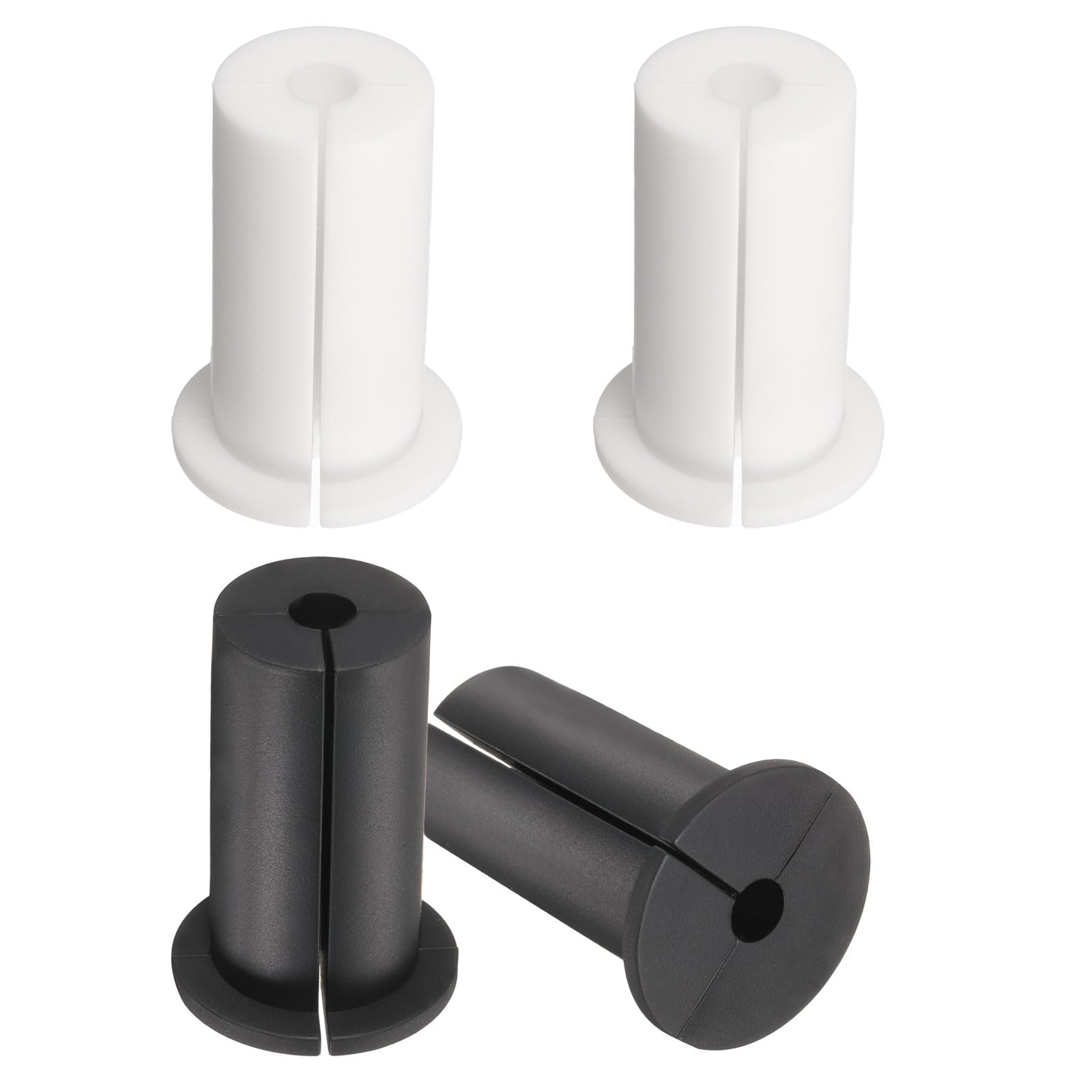 Œillet mural pour câbles PATIKIL en silicone blanc et noir lot de 4