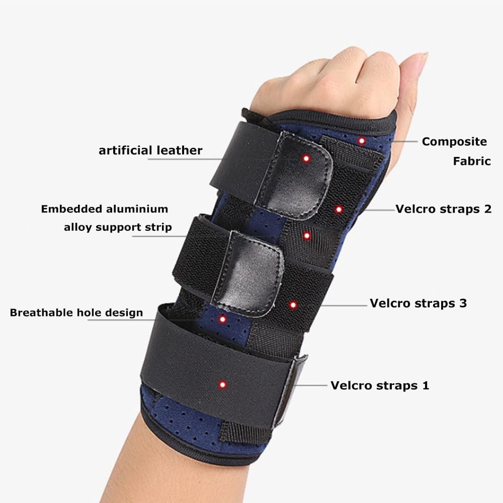 Wrist Support Wrist Brace Carpal Tunnel Breathable Wrist Support Brace Splint Adjustable Straps for Tendonitis Arthritis Pain Relief Ideal for Carpal Tunnel Sprains - Image 3