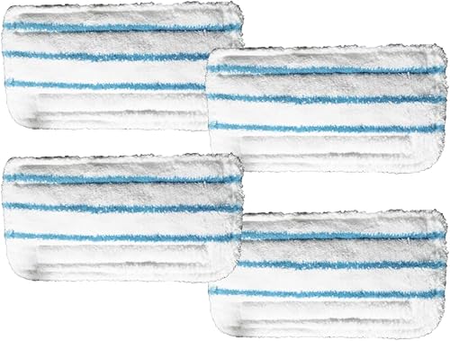 Paquete de 4 almohadillas de microfibra de repuesto para trapeador compatibles con Black&Decker SM1600 SM1610 SMP20 Series HSMC1361SGP BDH1855SM