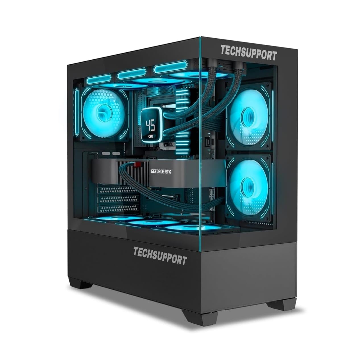 TECHSUPPORT Core I9 12th Gen Gaming/Editing/Trading Desktop PC (12900K CPU, Liquid Cooler with Display, 64GB DDR5 RAM, 1TB NVMe SSD, 4TB HDD, RTX 4060 8GB GPU, 5G WiFi & BT, Win11 Pro, 3 Yr Warranty-picture-18