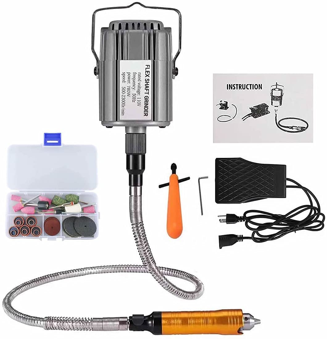 Buy FlySkip Flex Shaft Rotary Tool 780W 6.5MM Flex Shaft Hanging Grinder Carver 1/4 Inch HP Flex