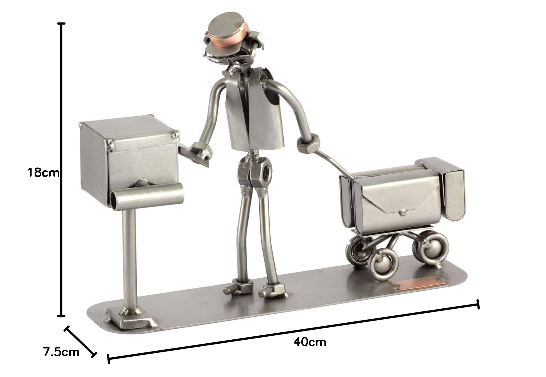 Steelman24 I Figurka ze śrubek I Made in Germany I rękodzieło I pomysł na prezent I figurka stalowa I metalowa I metalowy ludzik