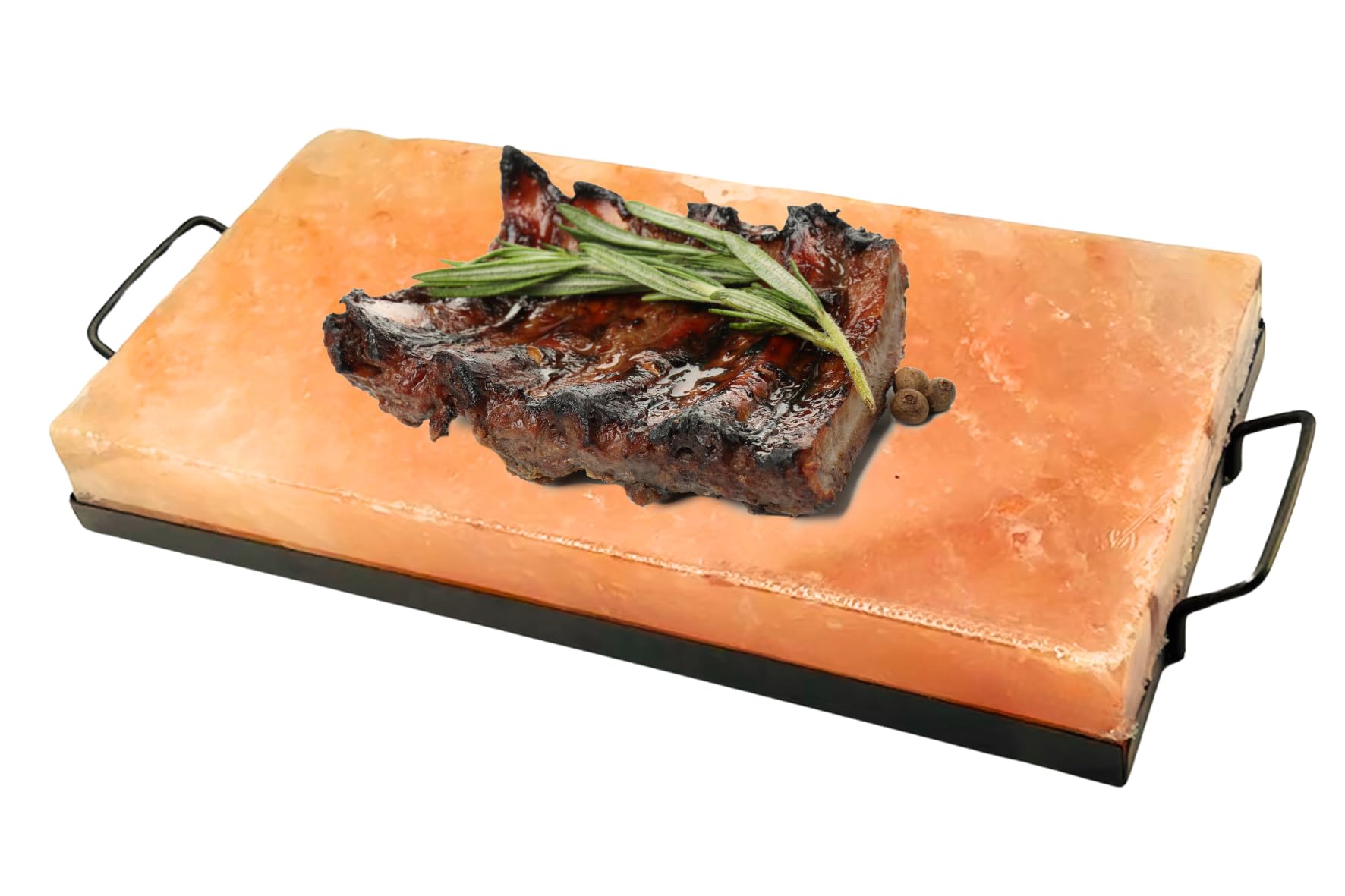 Barbacoa Himalaya Pierre de Sel XXL - Yakiniku - Pierre de Sel de l’Himalaya 40 x 20 x 5 cm avec support
