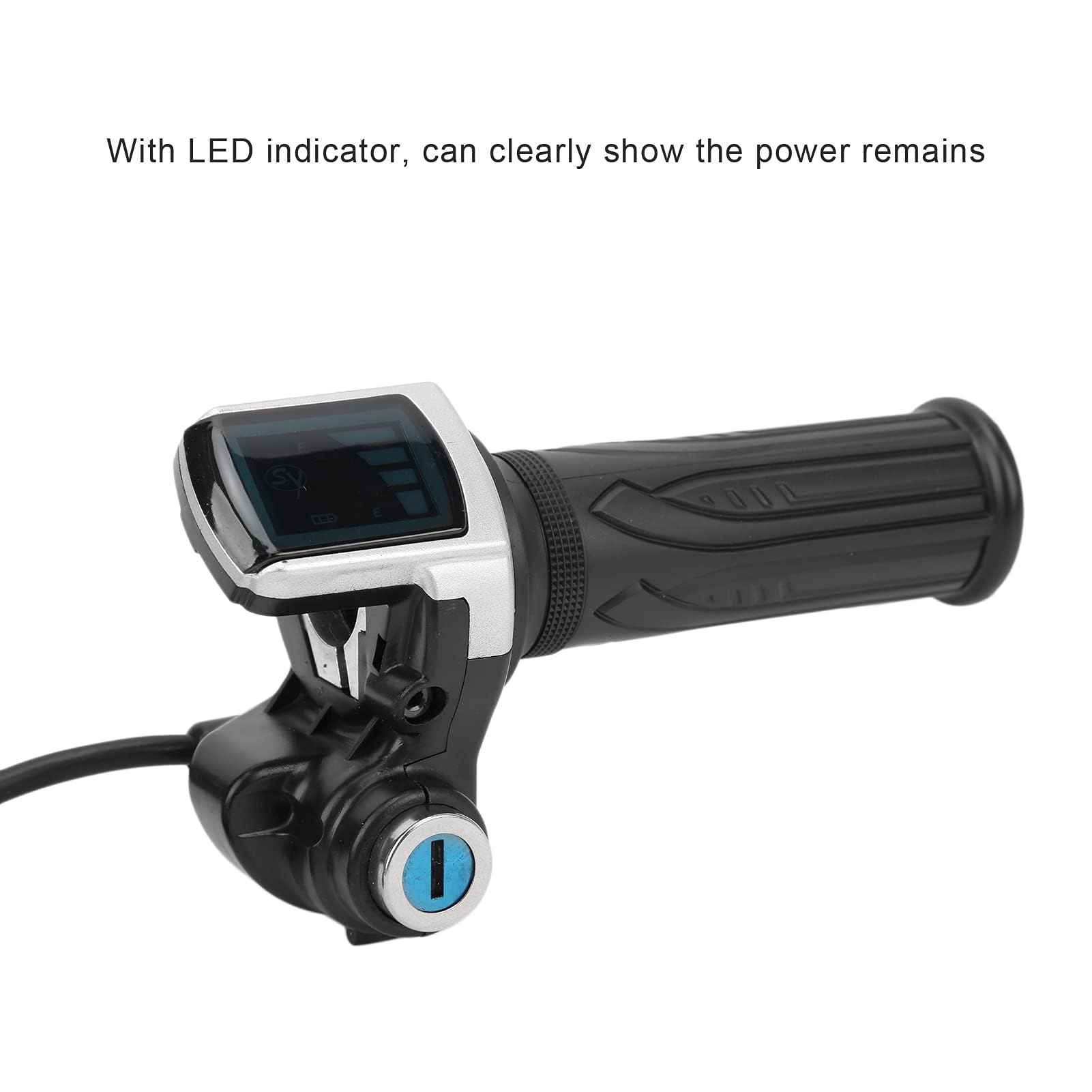 Uchwyty Uchwytu Przepustnicy, Rower Elektryczny Twist Uchwyt Przepustnicy Zestaw Kluczyków Wskaźnik LED do Skutera Motocyklowego 48V