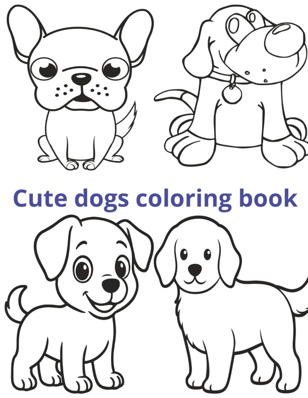 Cute dogs Coloring Book: Enjoy coloring dogs of different breed. 34 Pages Format Size 8.5 X 11 inches (21.59 X 27.94 cm)