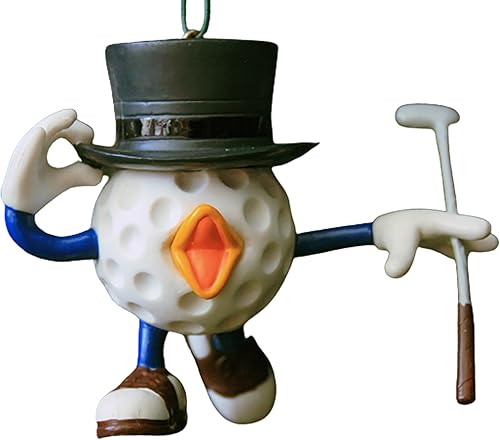 Miniatura 3 de Adornos navideños de golf 2024 – Decoraciones colgantes únicas de poliresina, juego de 4 para golfistas y decoración navideña