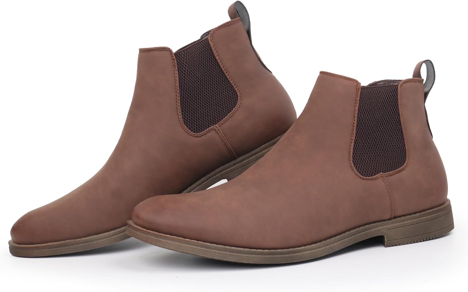 Hawkwell Men's Plus Size Chelsea Boots Classic Casual Dress Ankle Boots in Regular and Plus Sizes