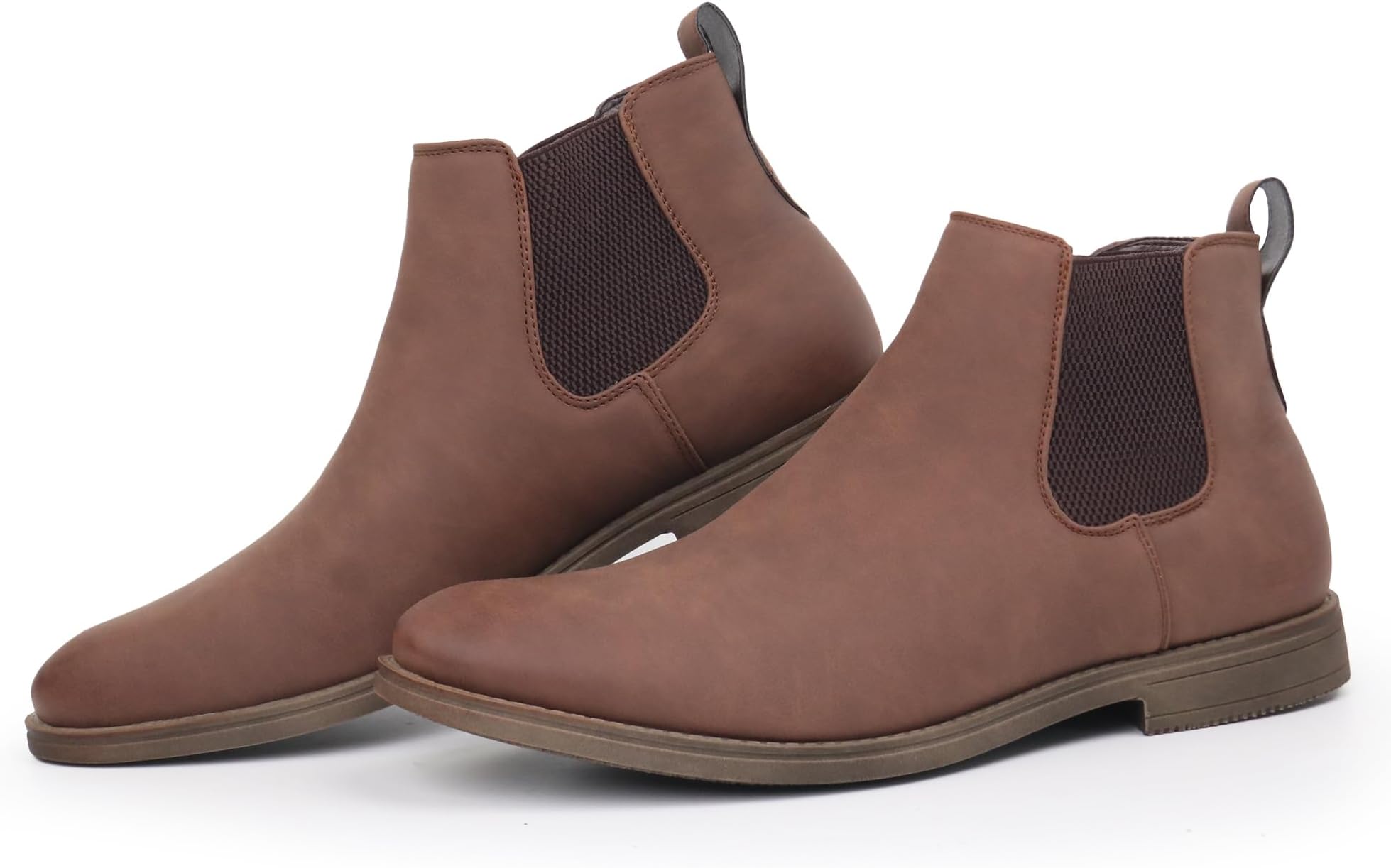 Hawkwell Men's Plus Size Chelsea Boots Classic Casual Dress Ankle Boots in Regular and Plus Sizes