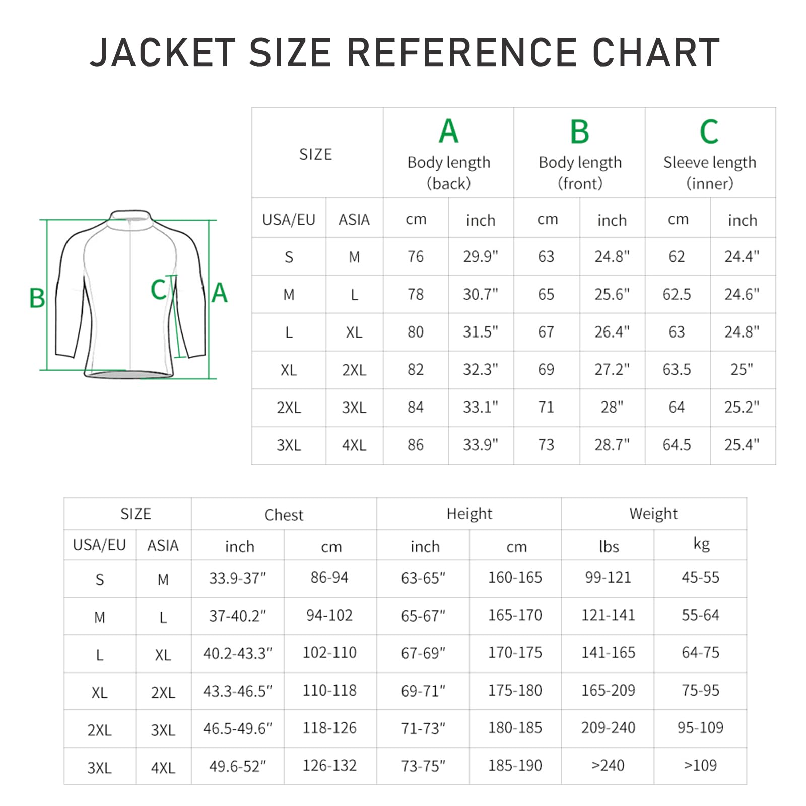 Chaqueta de ciclismo al aire libre Cuello alto Manga larga Protección solar Jersey para correr Cortavientos para ciclismo ligero y transpirable MTB Abrigo a prueba de viento Abrigo,Green-EU XL