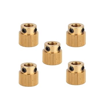 Creality 3D Printer Parts 5PCS Brass Extruder Wheel 40 Teeth Drive Gear for CR-10.CR-10S,S4,S5,Ender 3,Ender 3 Pro