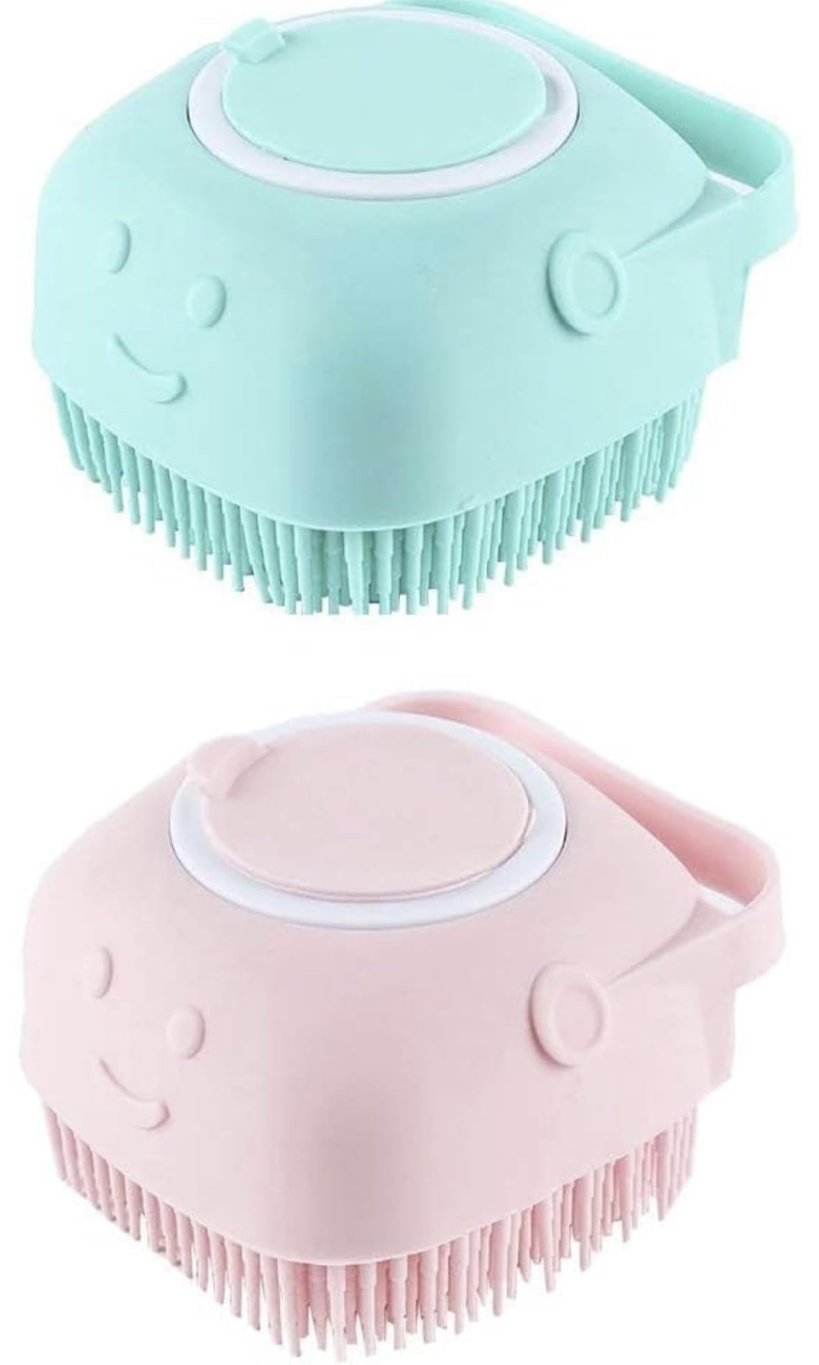 Pack.2 Silicone Exfoliating Bath Brush for Deep Cleansing - Scalp & Body Cleanser with Shower Gel Dispenser - Innovative Shower Brush for Invigorating, Refreshing Shower Experience -(Random Colors)-image-21