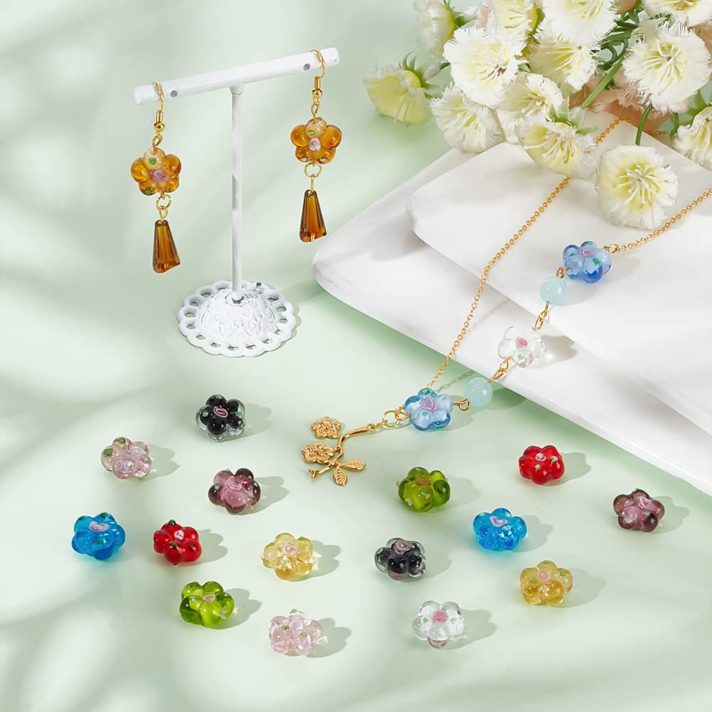 Amazon | PH PandaHall 花 ガラスビーズ 和風 20個 お花