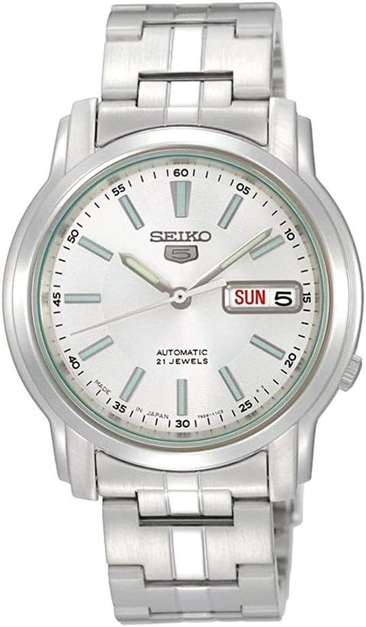 Automatic White Dial Stainless Steel Men's Watch SNKL75