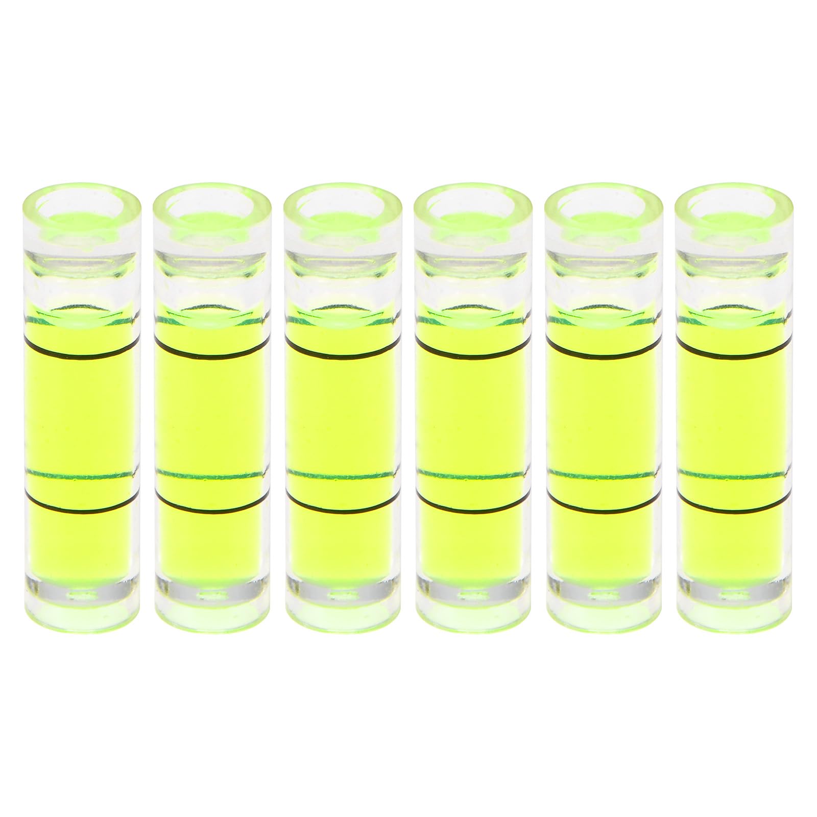 Mini Bubble Levels - 6 Pack PMMA Spirit Vials -16