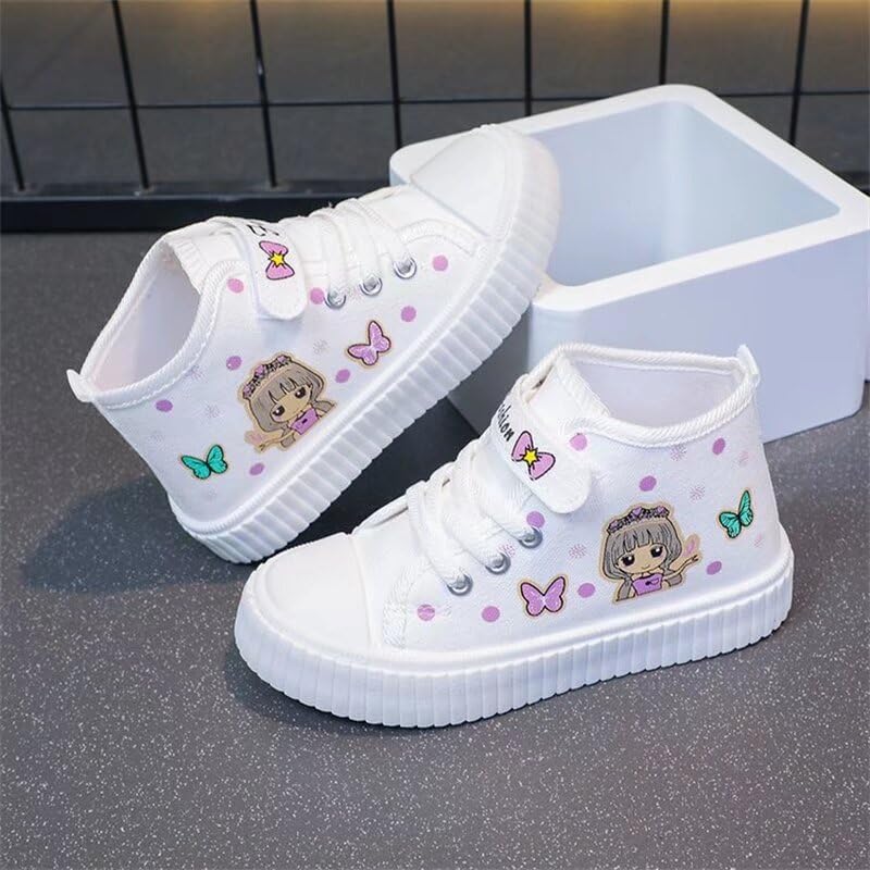 Kids Girl Cartoon Lovely Canvas Shoes for School Walking Running Sport Travel3
