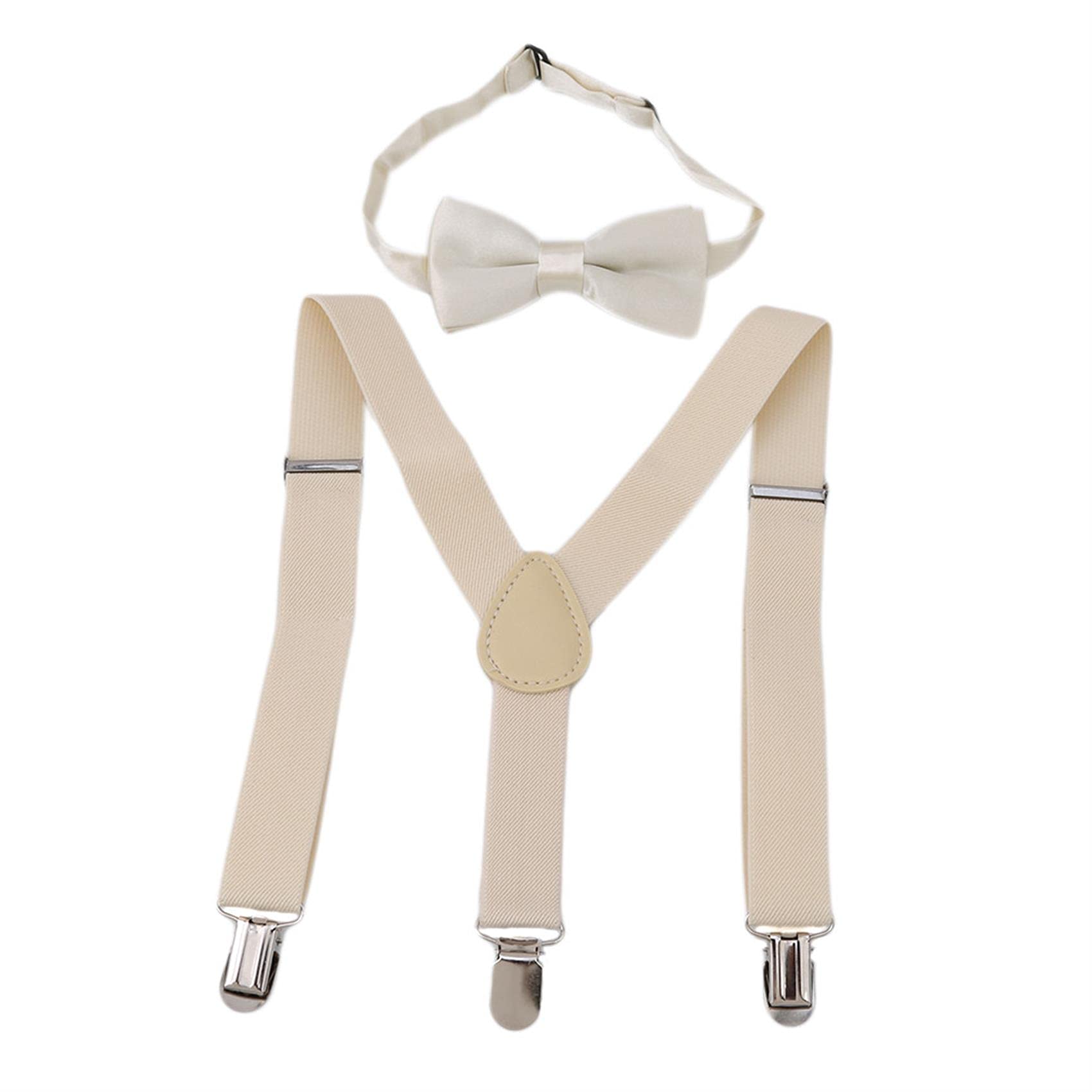 Underleaf Kids Suspenders and Bow Tie Set Kids Suspender Bowtie Sets Adjustable Suspender Set for Boys and Girls