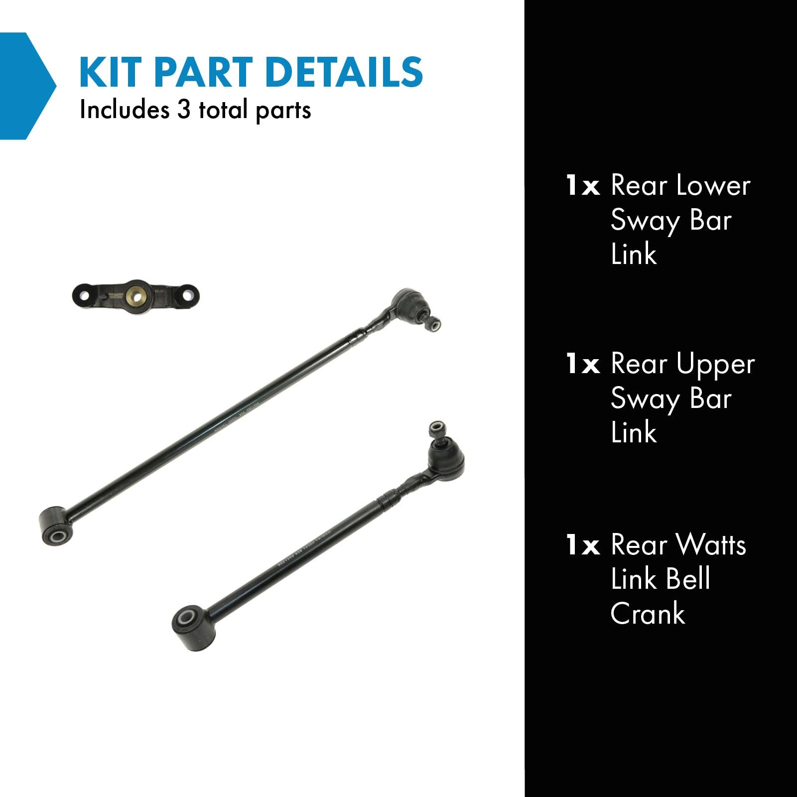 Rear Suspension Kit Sway Bar Stabilizer Link Watts Link Bell Crank Compatible with 2001-2007 Chrysler PT Cruiser