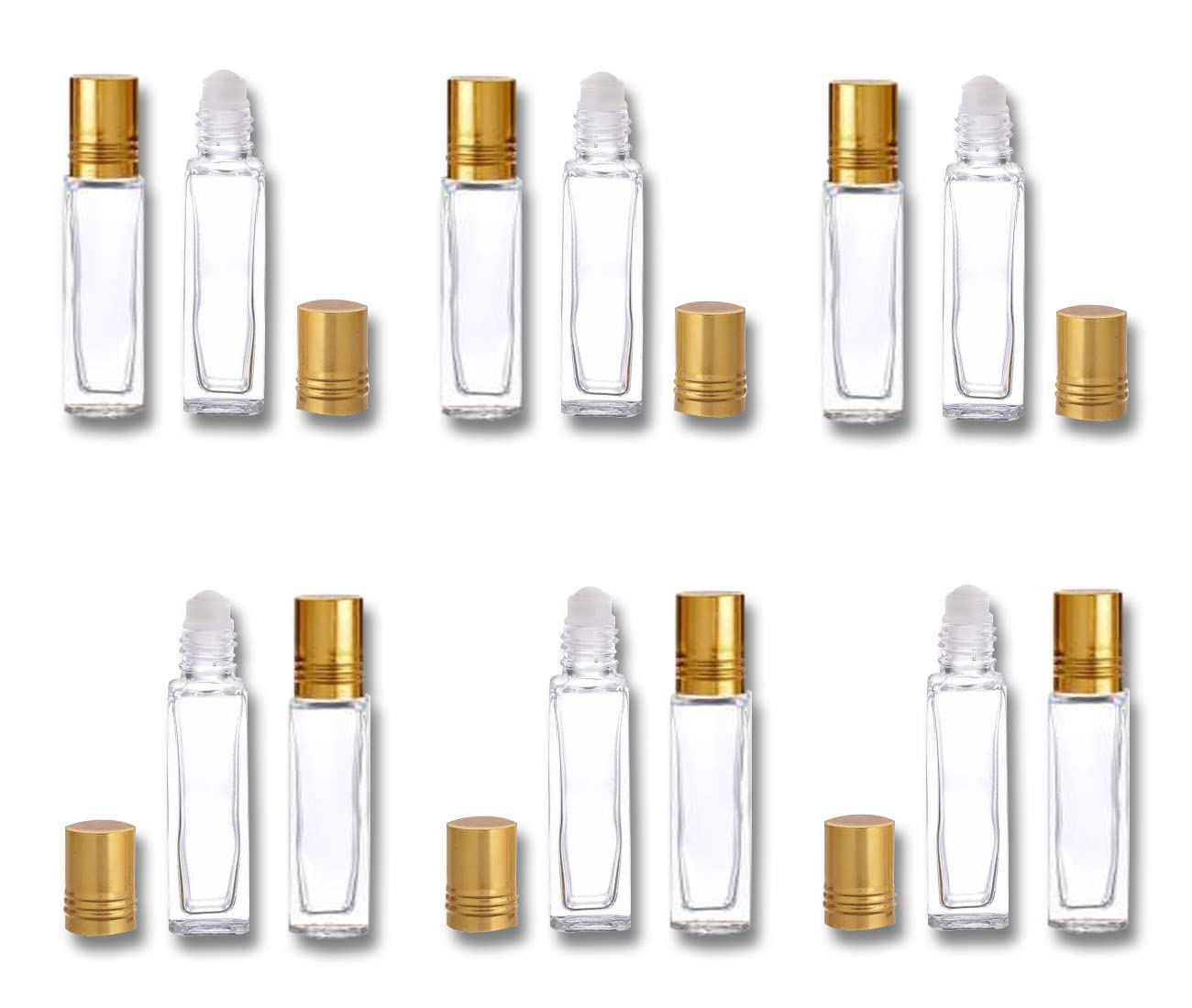 DIY Crafts Pack of 6 Pcs, As Image, 10 ml Clear Glass Roller Ball Bottles Travel Empty Refillable Essential Oil Roller Bottles Fragrance Perfume Lip Balms Liquid Roll O(Pack of 6 Pcs, As Image)-image-36
