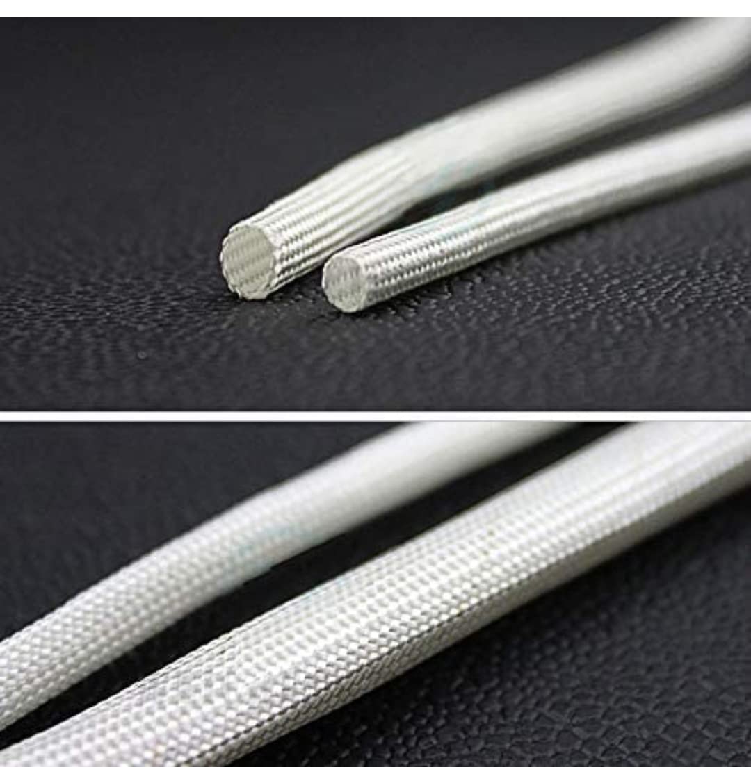 GREENARTZ 25Mtr Fiberglass Sleeve Tubes Silicone Coated Insulation Pack of 1mm 2mm 3mm 4mm 5mm (5 Mtr Each Size)