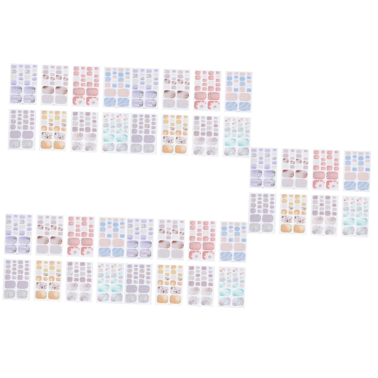 CALLARON 5 Set Adesivi Per Unghie Decorativi Stickers Per Unghie Dei Facile Applicazione Per Manicure E Pedicure Per Condividere Con Amiche E Famiglia 8 Fogli*5