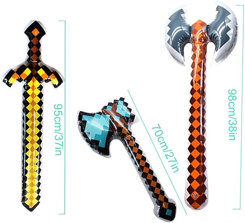 Miniatura 7 de Juego de 6 espadas inflables para niños, juego de 6 con 2 parches de reparación