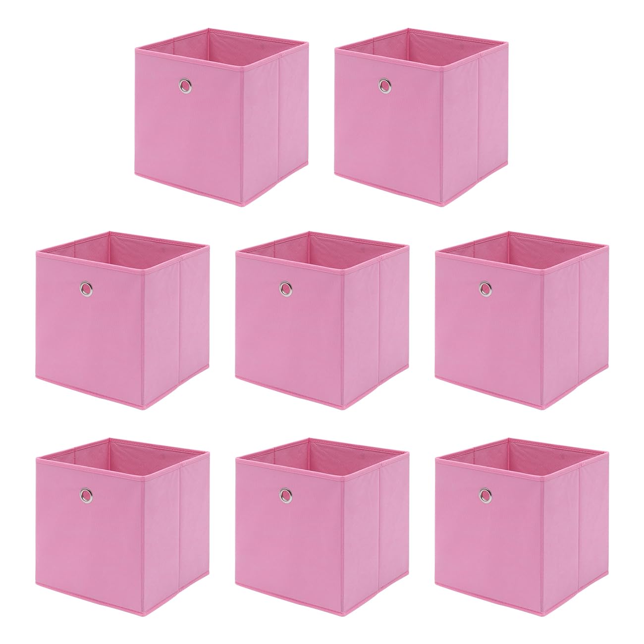 Foldable Storage Cubes Boxes Pack of 10 with Handle for Home Organization, Fabric Wardrobe Storage Box Organizer Basket Bins for Clothes Toys Towels, Collapsible&Durable Dark Blue 33x38x33cm — view 128