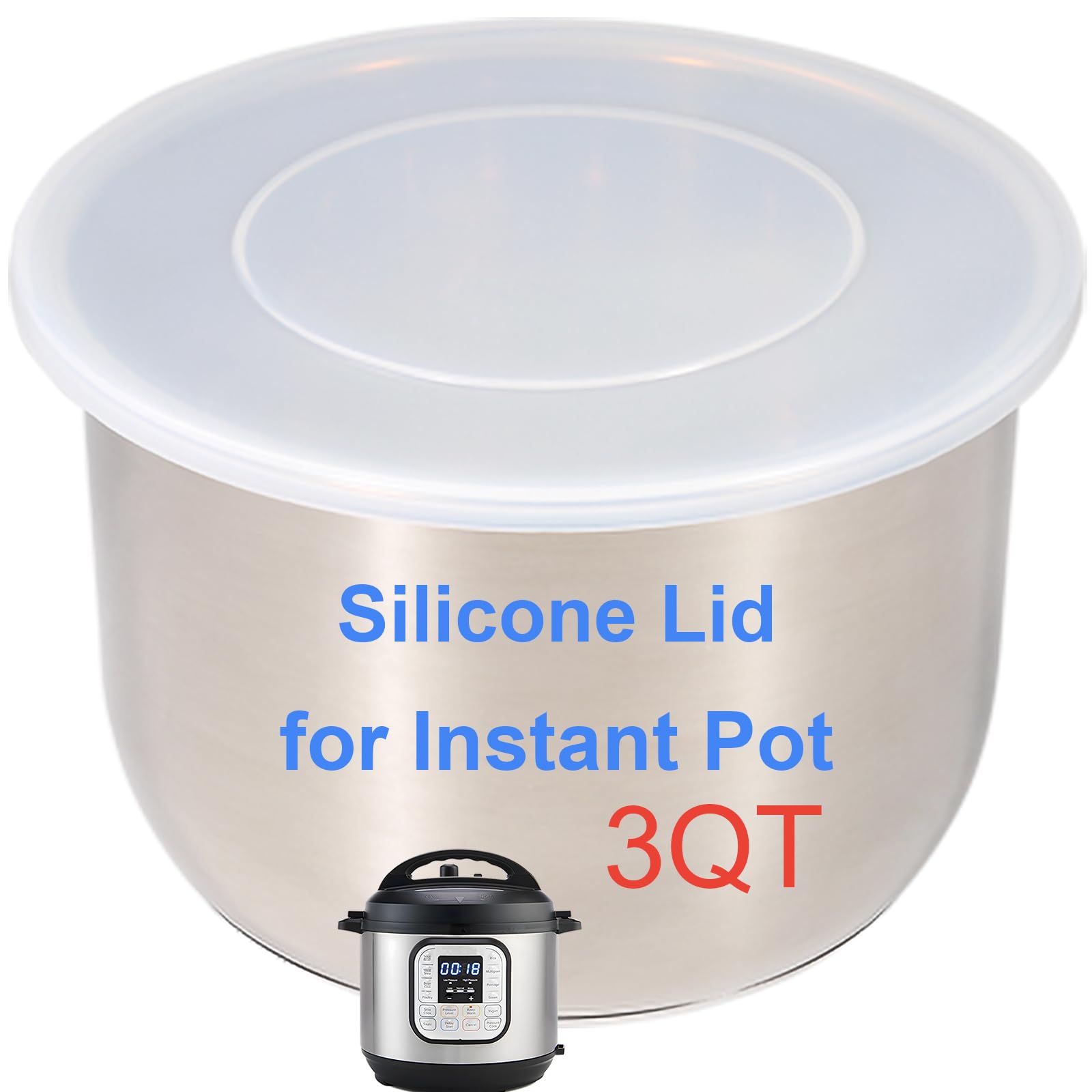 Photo 1 of MIRUMIO Silicone Lid for Instant Pot 3 QT, 8.1-IN