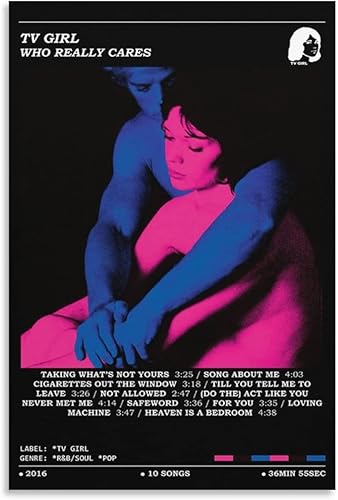 ADAXA Póster de TV Girl Who Really Cares para habitación, cubierta de música, lienzo artístico, arte decorativo para pared, sala de estar,