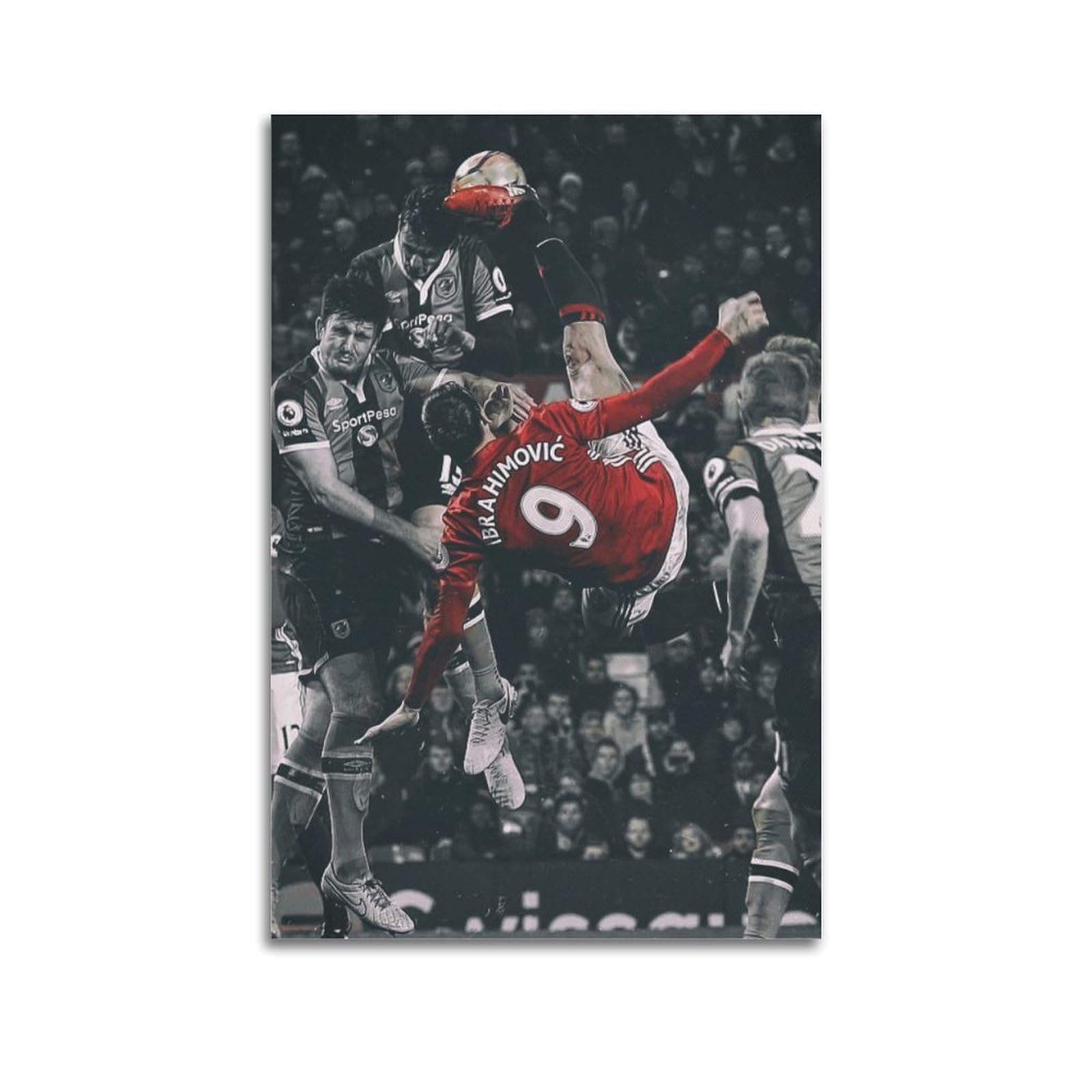 Zlatan Ibrahimovic Fußball-Poster Auf Leinwand – 40x60 Cm, Kunstdruck Für Wanddeko