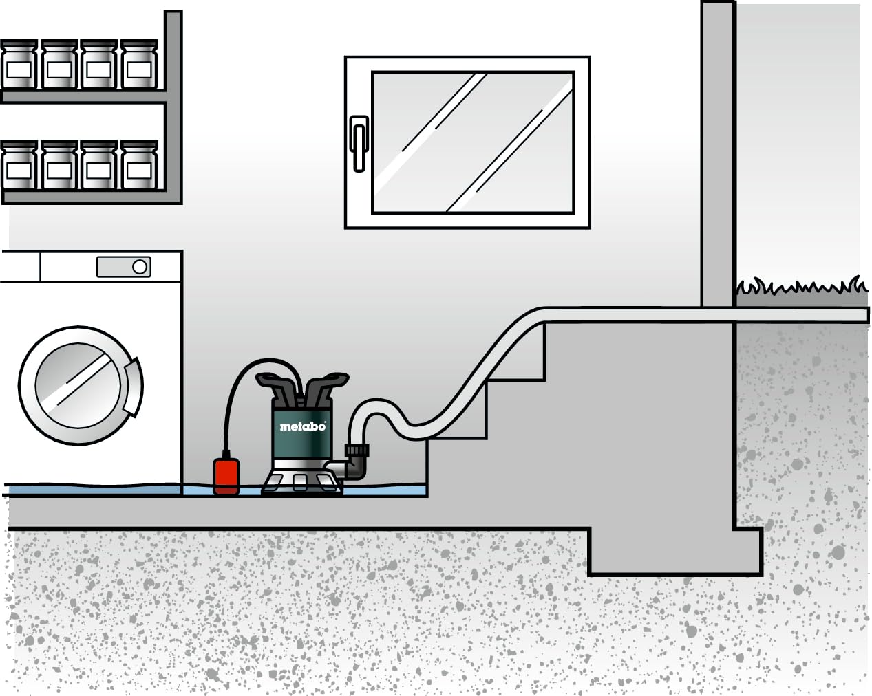 METABO 0251200009 BOMBA TP 12000 S SUMERGIBLE PARA AGUA LIMPIA