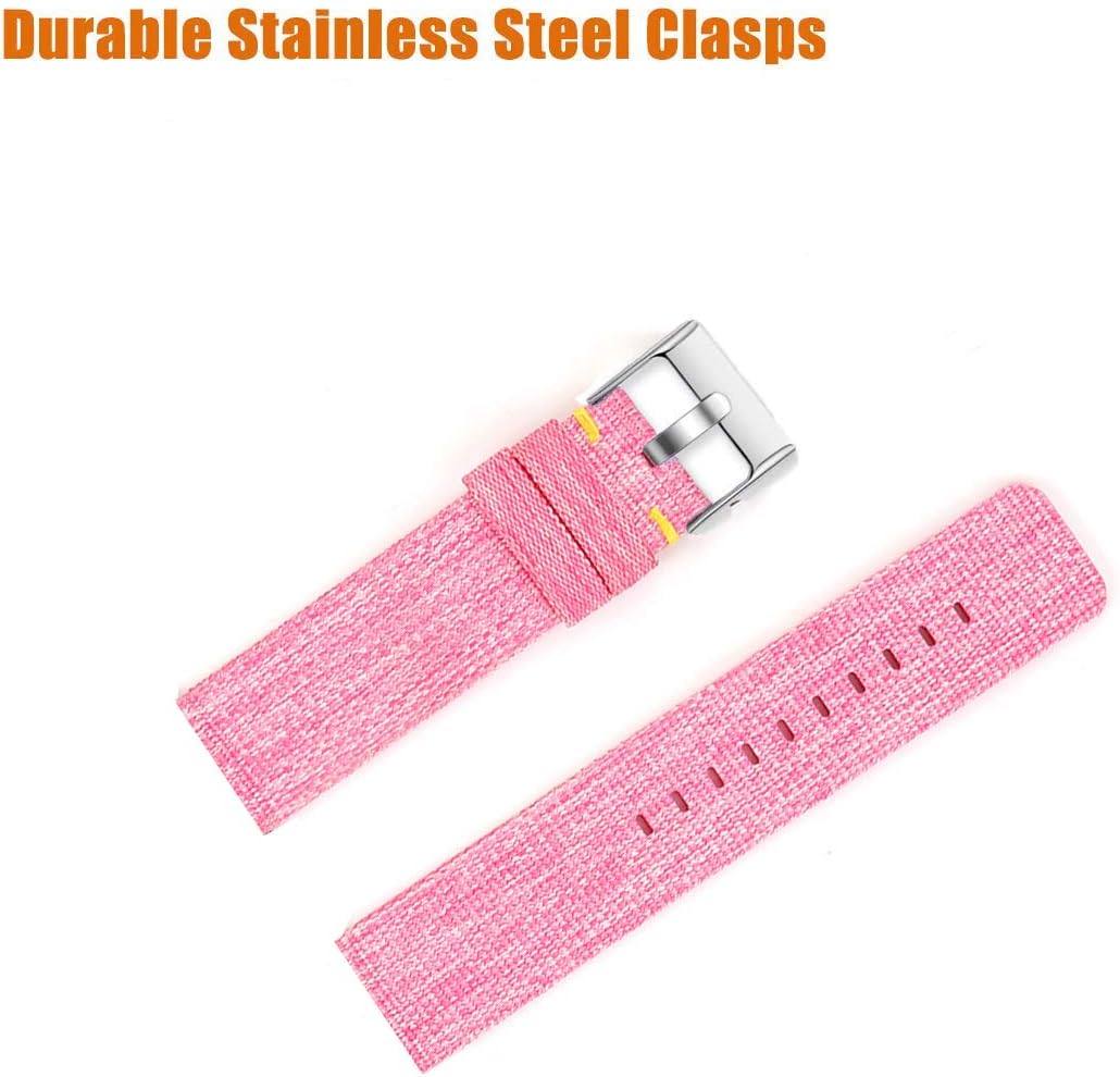 Lamshaw Compatible for Garmin Forerunner 255 Band, Breathable Nylon Woven Fabric Replacement Accessory Strap Compatible for Garmin 255 46mm / 255S 41mm Smartwatch image 2