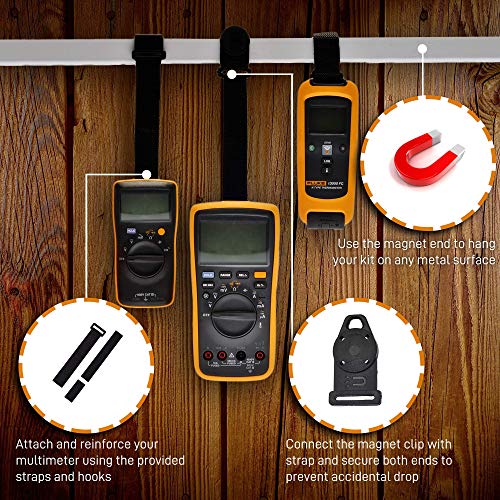 Multimeter Hanging Kit For Fluke Meters | 2 Straps, 2 Clips And Magnetic Hanger (Fluke Meters) #TOP7