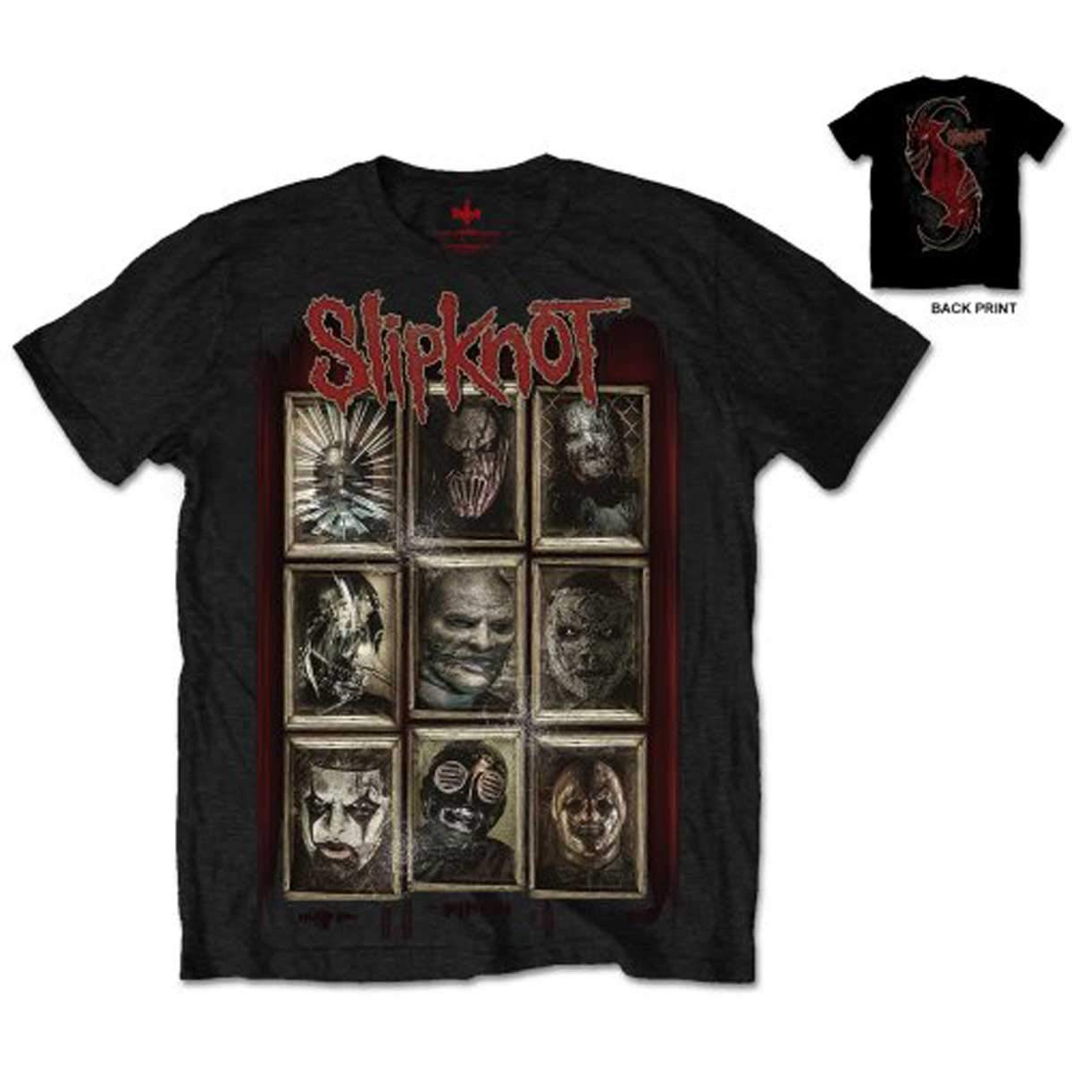 Slipknot New Masks Official Tee T-Shirt Mens Unisex (Large) Black