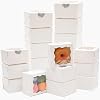 White Bakery Box with Window 30Pcs 10.2x10.2x6.4cm White Cookie Boxes Pastry Box for Wedding Favor Birthday & Party4x4x2.5 Inch