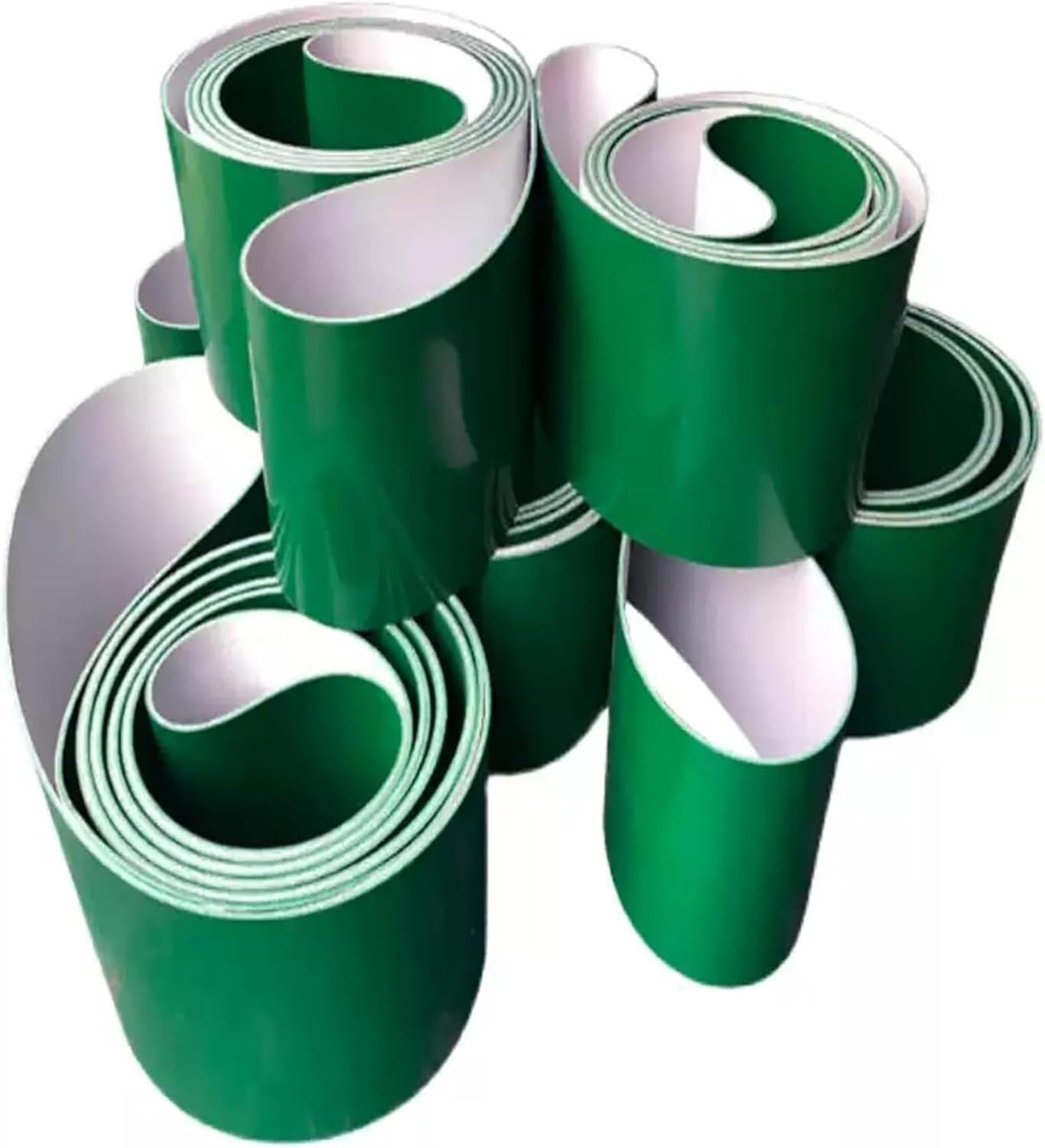 Cinta transportadora de montaje plano sin costuras de PVC ligera, 200 x 35 x 0,5 cm, flexible, ideal para uso industrial, manipulación de materiales y aplicaciones de embalaje
