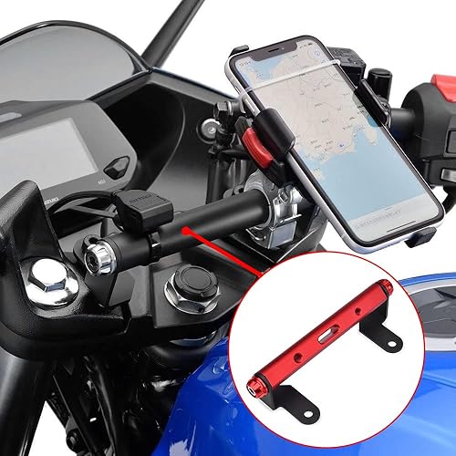 ledishun Barra transversal multifuncional para motocicleta, barra de equilibrio de navegaciĂłn GPS, soporte de manillar compatible con Suzuki Gixxer ledishun Barra transversal multifuncional para motocicleta, barra de equilibrio de navegaciĂłn GPS, soporte de manillar compatible con Suzuki Gixxer