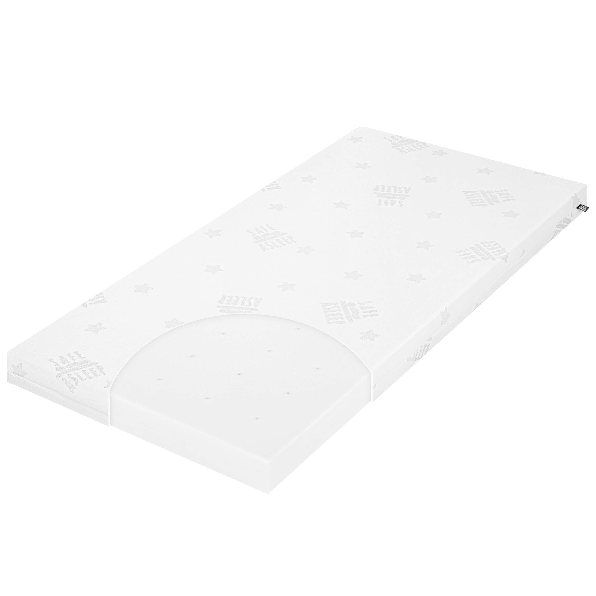 roba Babymatratze 60 x 120 cm - AIR BALANCE EASY - safe asleep - Matratze für Babybetten - Optimales Schlafklima für Babys