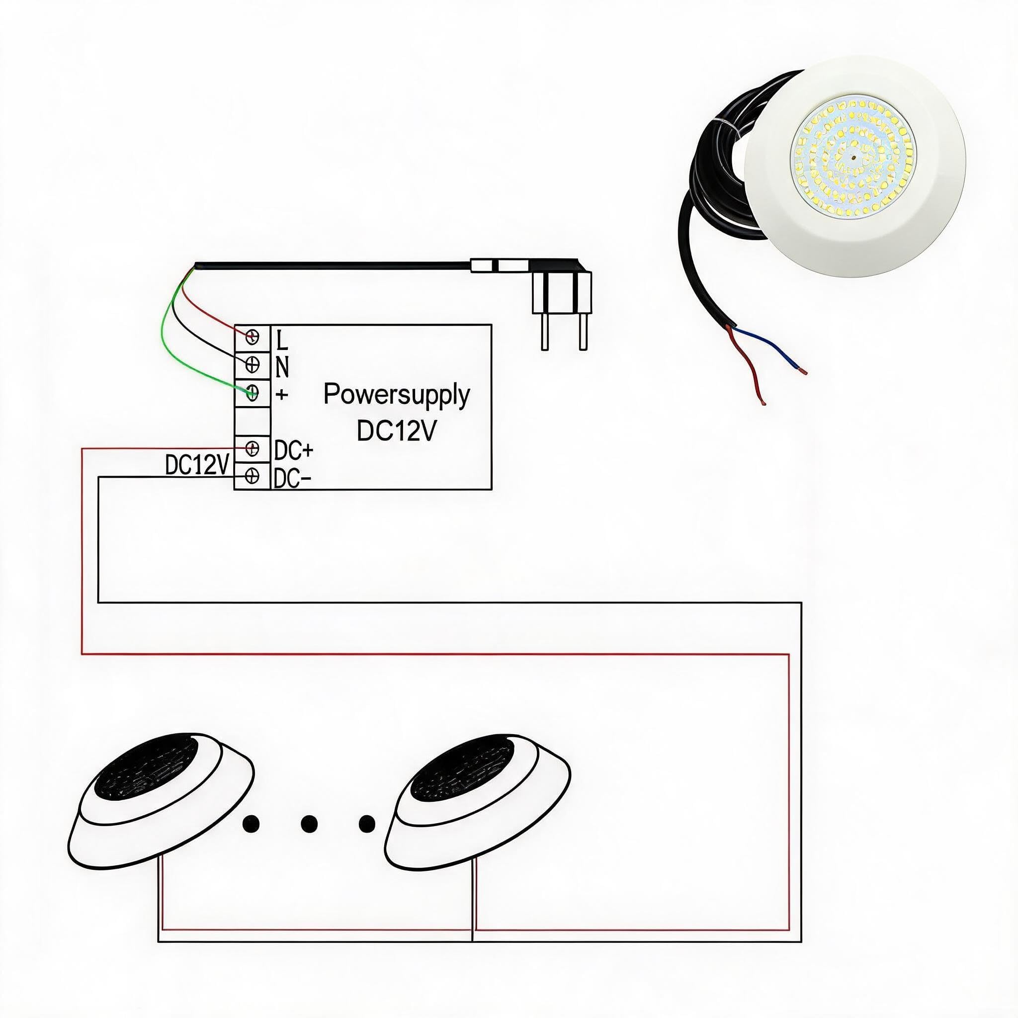 RGB LED oświetlenie basenowe 12 W DC 12 V IP68 wodoodporna lampa podwodna do wanny spa, wanny do masażu, stawu pływackiego z zestawem zdalnego sterowania (z kontrolerem)