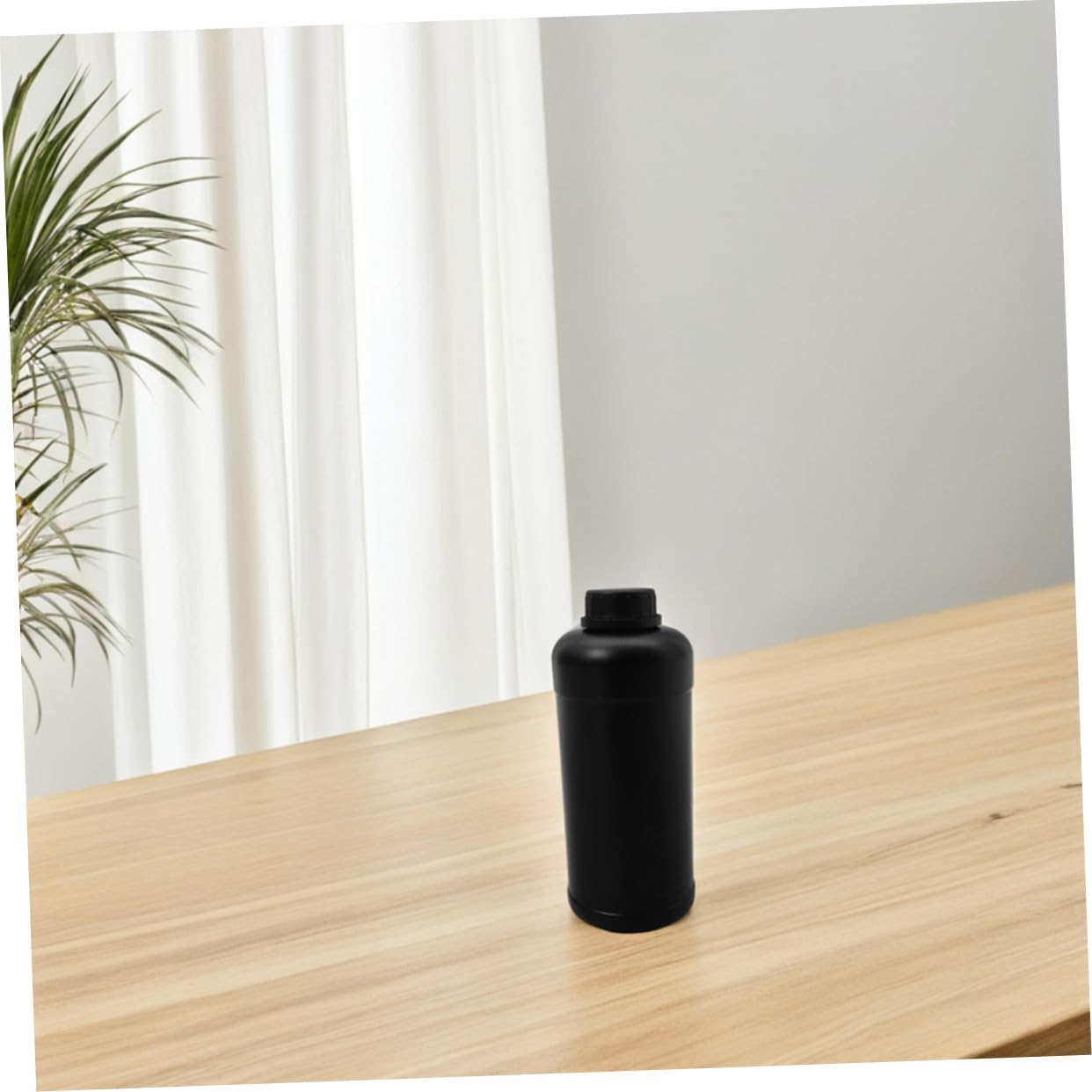 Bottiglia di Plastica da Laboratorio 1000ml Nera, 6 Pezzi