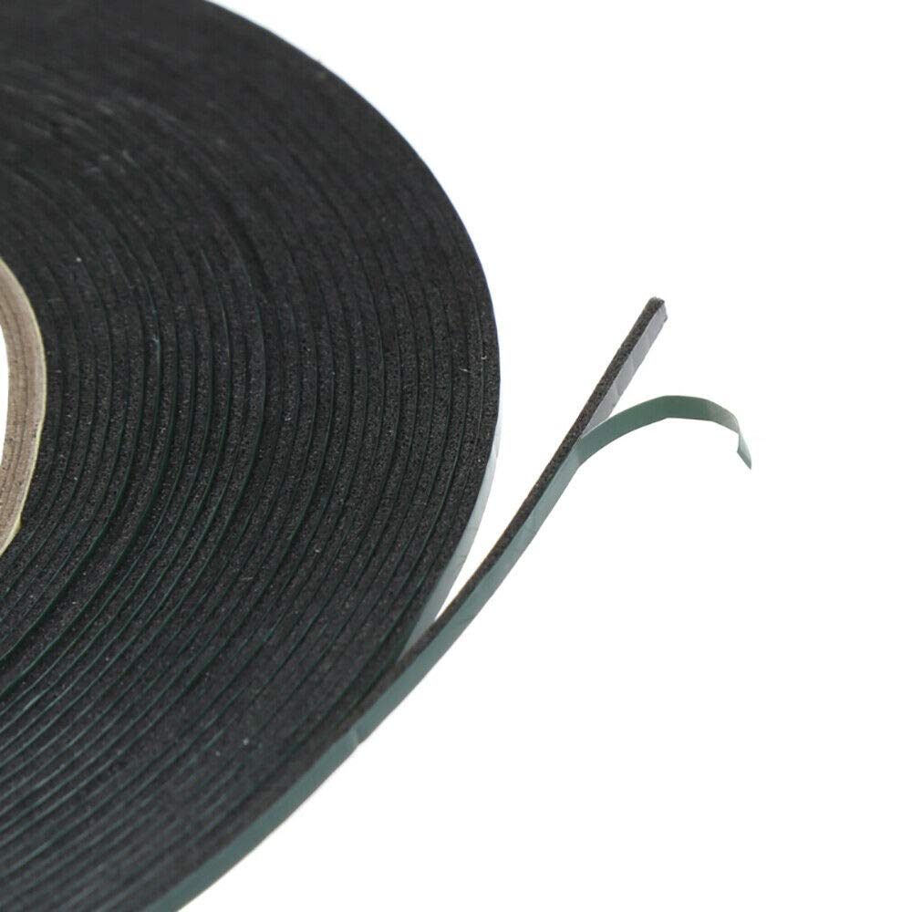 Vogueing Tool Lot De 6 Rouleaux De Ruban Adhésif Double Face En Mousse Imperméable Pour Plaques D'immatriculation De Voiture, Vert, 1 Mm X 20 Mm X 10 M