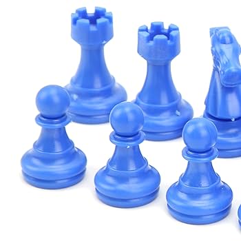 Amazon | 32PC チェス駒 ブルー、標準チェス駒、チェス駒セット