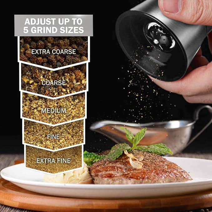 Image of Salt and Pepper Shaker Set (Pour Holde Mill) (Mini Pepper Mill)