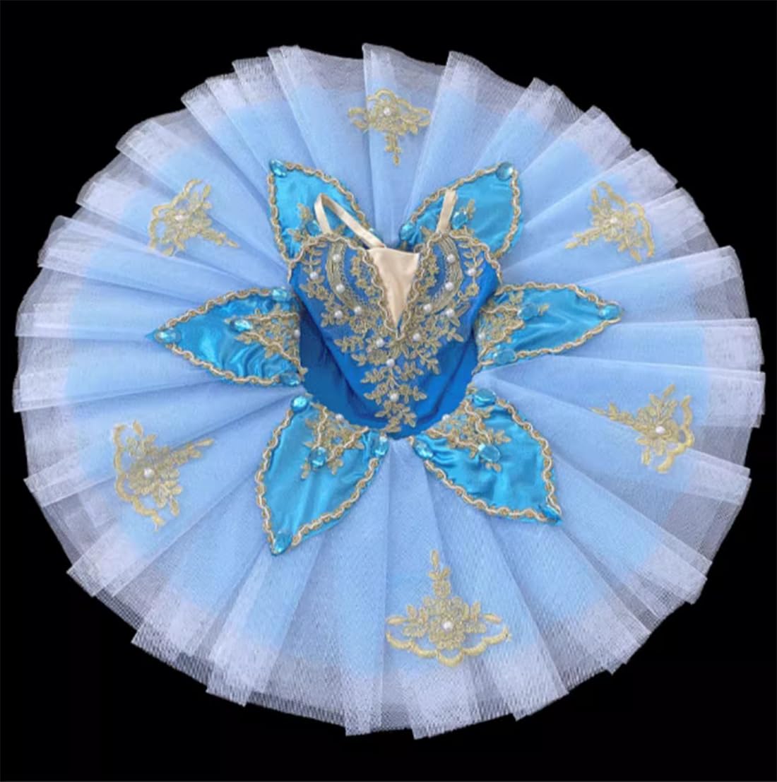 Abito da Balletto tutù per Bambina Costume da Ballo per Bambina Spettacolo di Ballerine tutù per Bambini Abito da Spettacolo di Danza Jazz per Palcoscenico Abito da Allenamento per Spettacoli(110Cm)