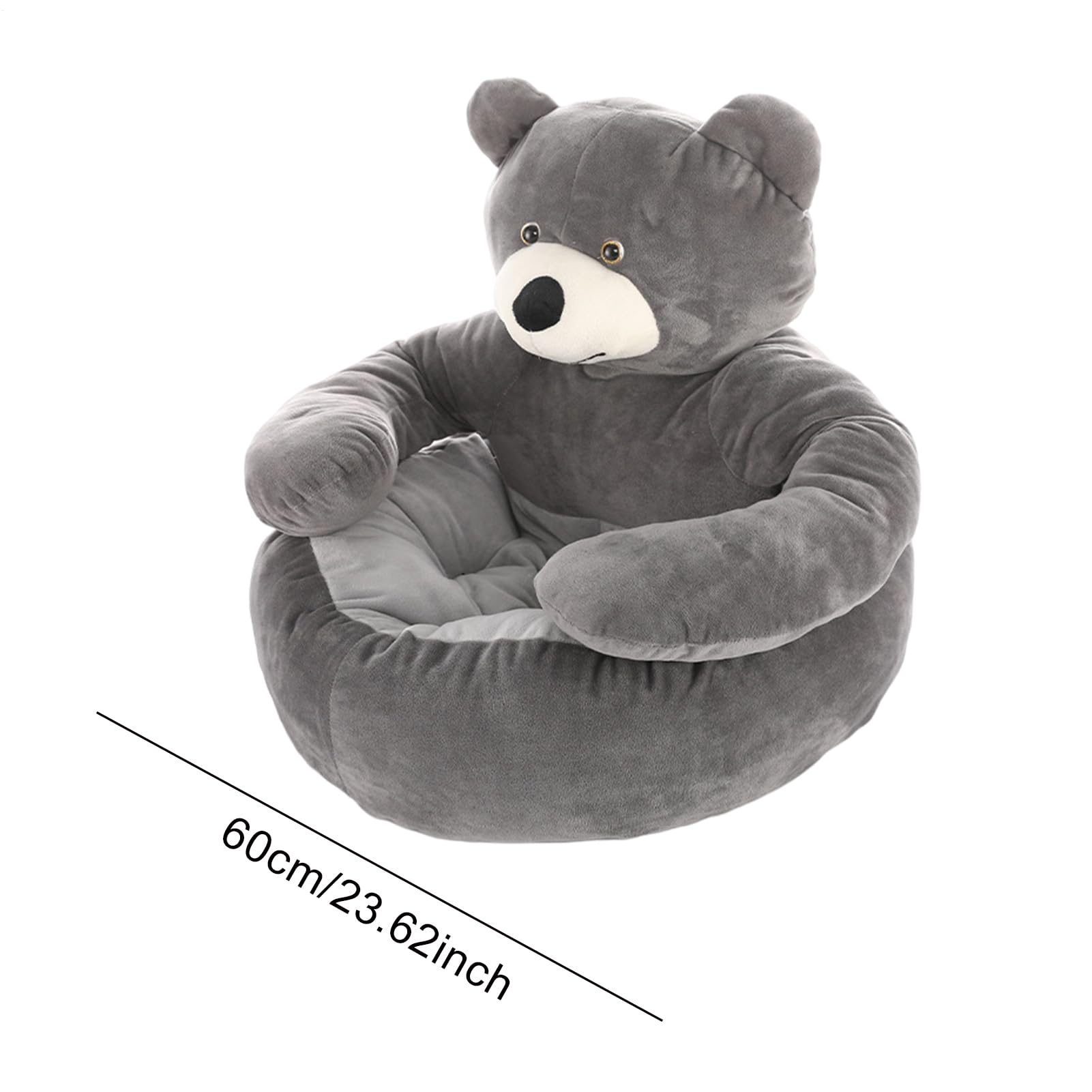 Bear Hug - Cuccia per cani in peluche, semi-chiusa, con fondo antiscivolo | accogliente, per interni ed esterni, lavabile, morbido divano per cani e gatti, fodera rimovibile, caldo e confortevole