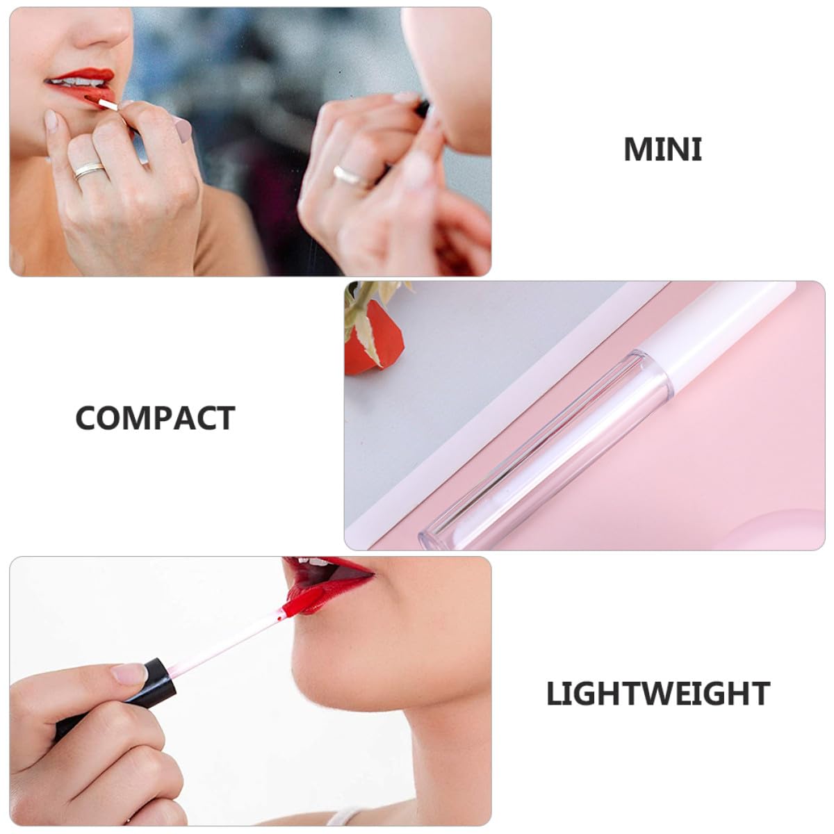 Tubi Lucidalabbra Rotondi 2, 5ml in Abs per DIY e Viaggio | 30 Pezzi, Corpo e Tappo in Abs, Design Mini Compatto, per Olio Labbra e Riempimento senza Perdite