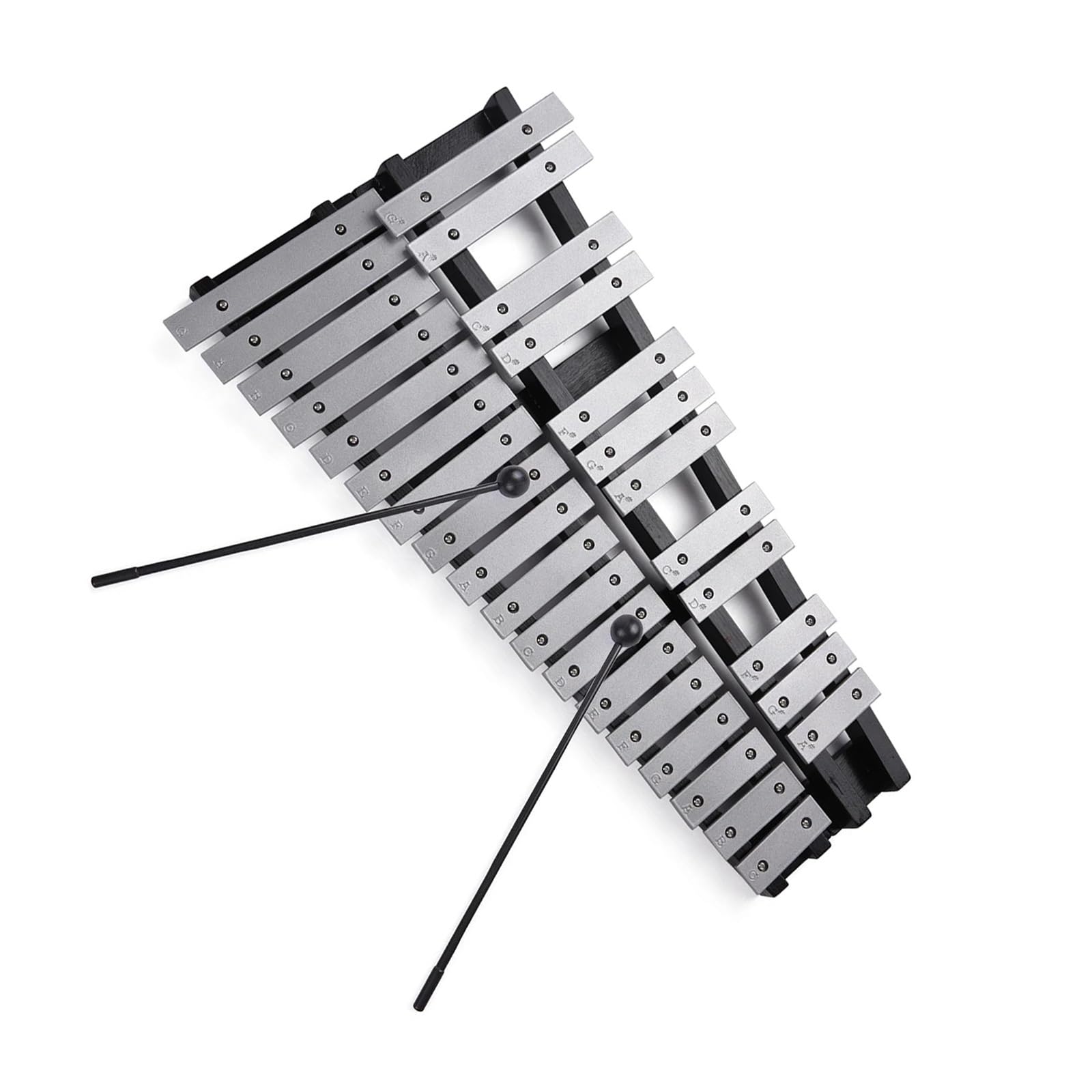 Glockenspiel pliable 30 notes, cadre en bois pratique, bâton en aluminium, Instrument de Percussion Kit De Glockenspiel