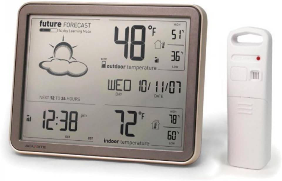 AcuRite 75077A3M Self-Learning Forecast Wireless Weather Station with Large Display
