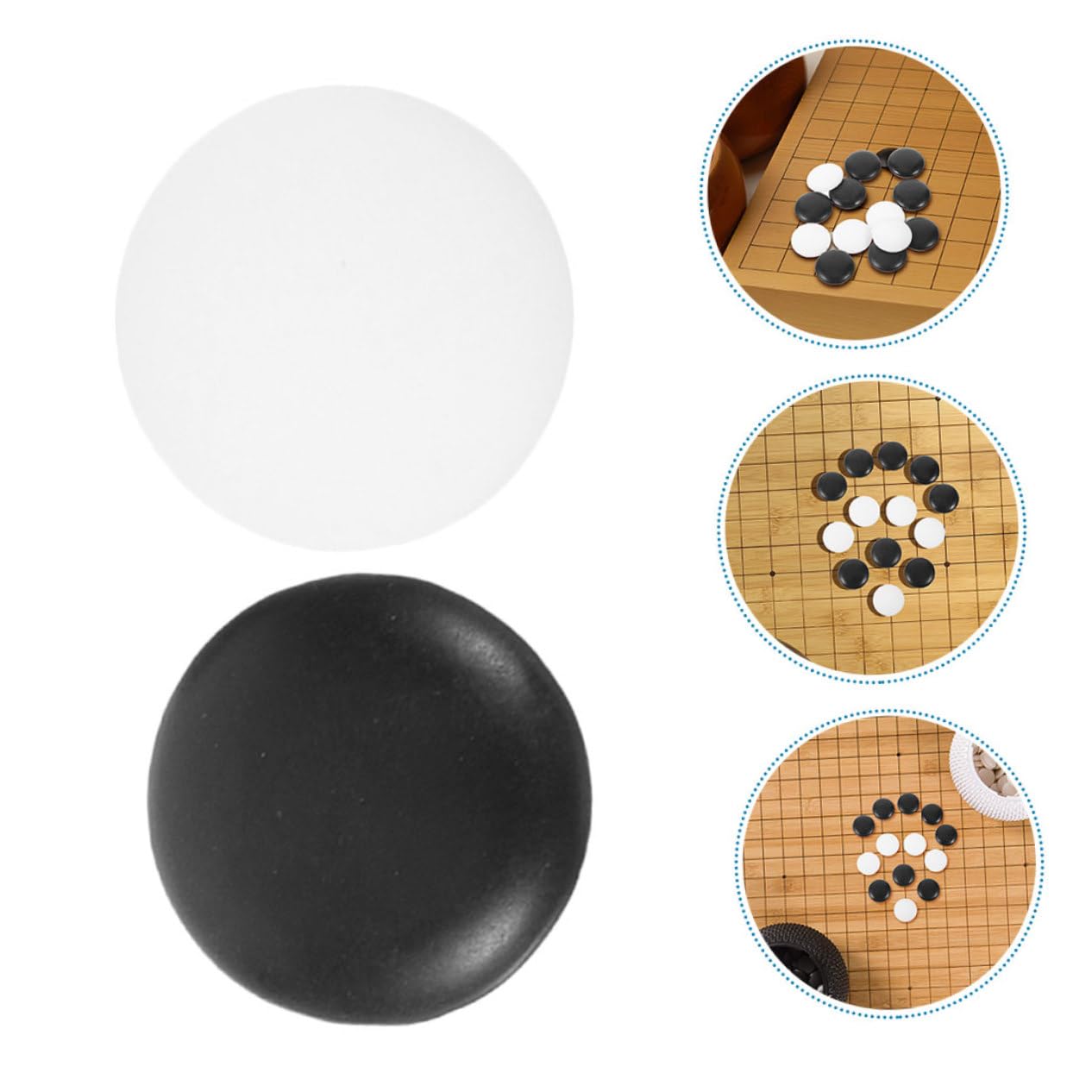 TOYANDONA 360pezzi Pietre Go in Resina Set di Accessori per Giochi da Tavolo Forniture per Scacchi Go Piccoli Pezzi degli Scacchi Artigianali per Uso Domestico e Tornei