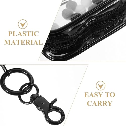 Miniatura 6 de Toyvian 2 bolsas pequeñas de almacenamiento para muñecas, figuras de acción, bolsa transparente con llavero, organizador con cremallera, caja de